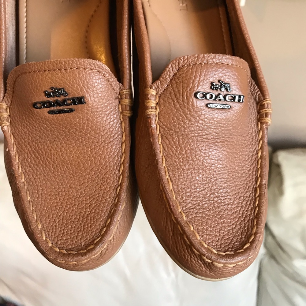 SOLD Coach Leather Brown Loafers Mary Lock up - Picture 6 of 6